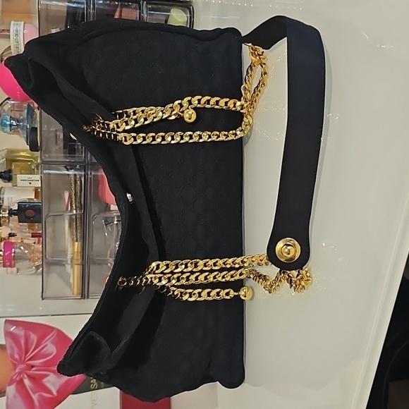 Vintage Gucci Large Monogram GG Chainlink Tote Bag 100% AUTHENTIC - Picture 6 of 17